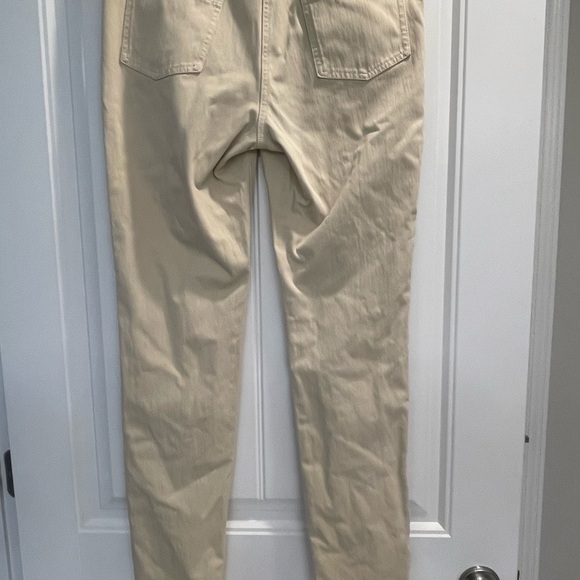 J. McLaughlin 10 off white color stretch jeans with goldtone accents cotton - Picture 5 of 6